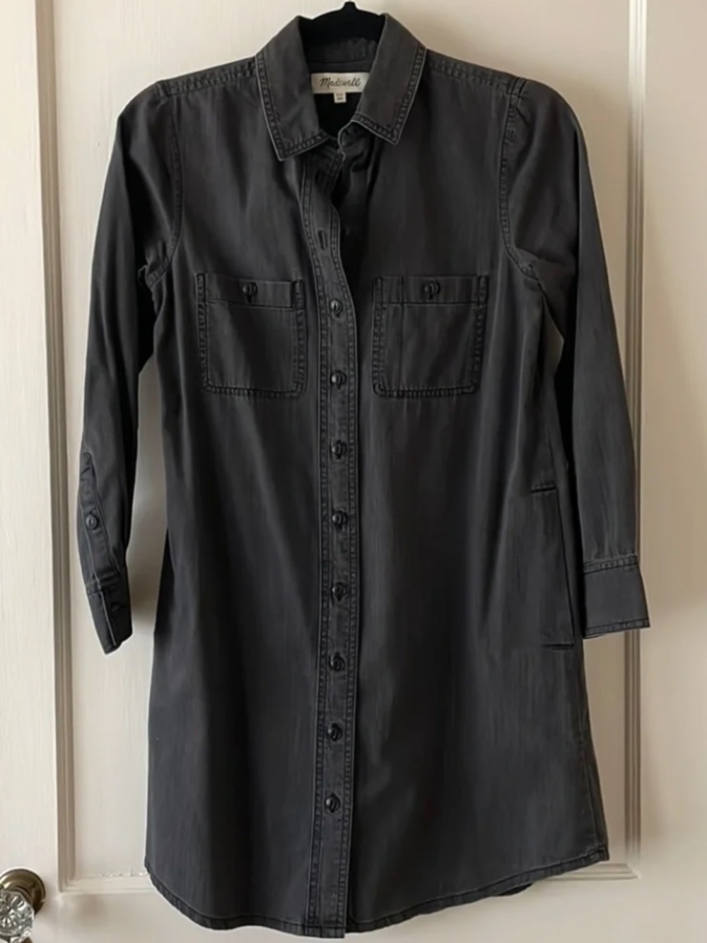Madewell Black Denim Dress in Size XXS